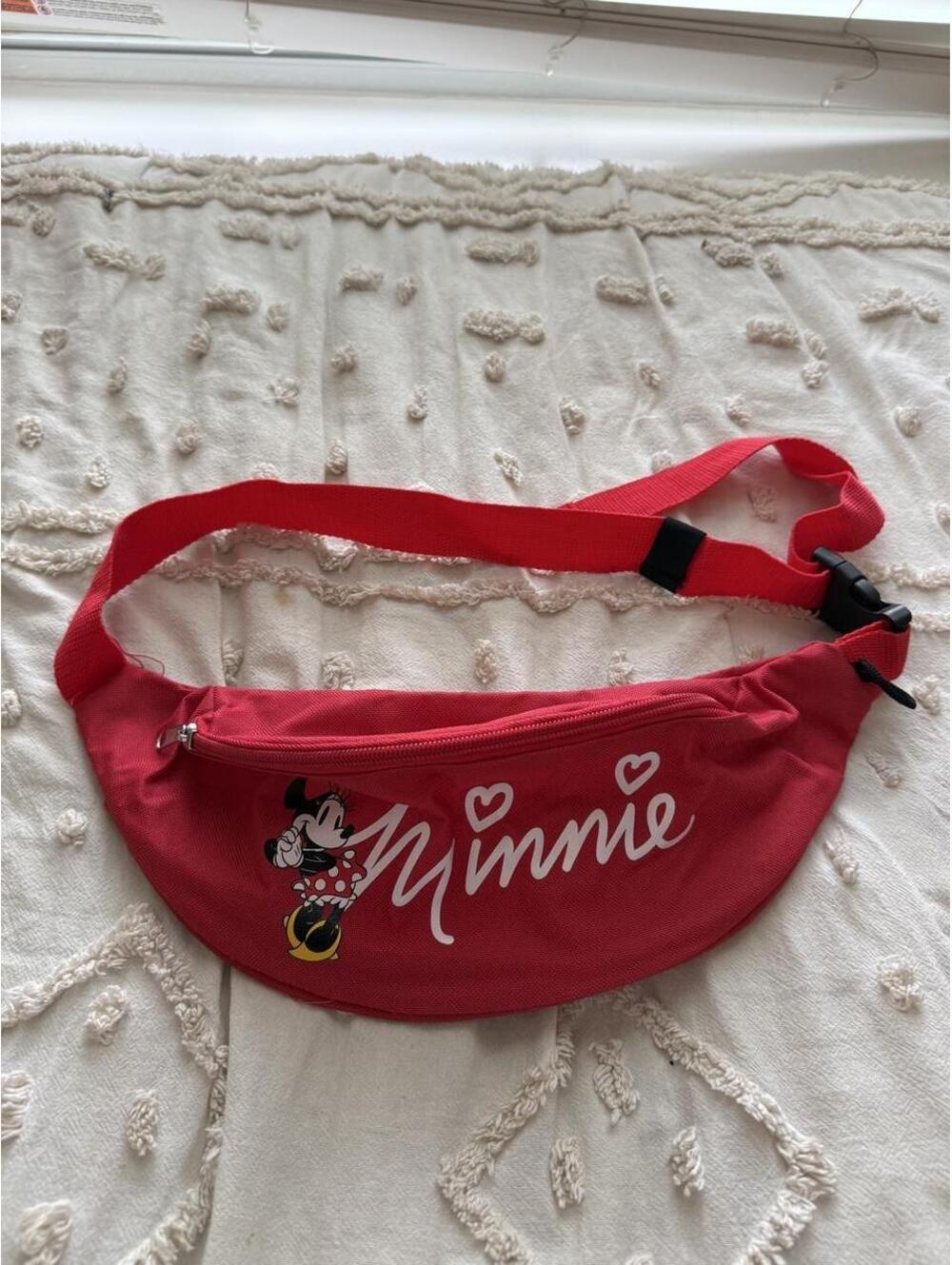 Disney Minnie Mouse Red Fanny Pack Waist Bag Adjustable Strap